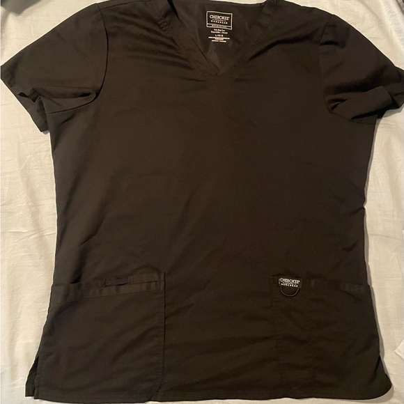 TWO Cherokee Authentic Workwear Black Tops - Picture 2 of 9